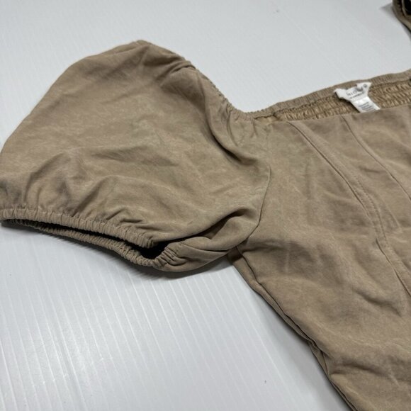 Kirious Crop Top Corset Style Tan Summer Festival Top size large - Picture 3 of 8